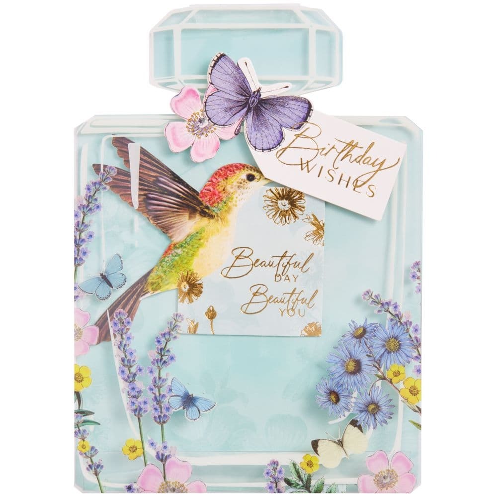 Perfume with Hummingbird Acetate Birthday Card