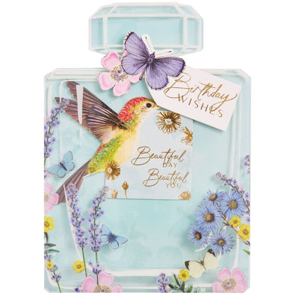 Perfume with Hummingbird Acetate Birthday Card
