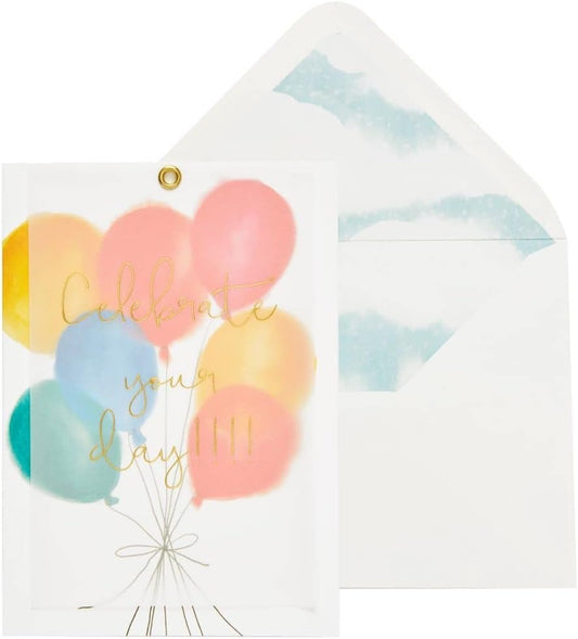 Balloons and Vellum Birthday Card