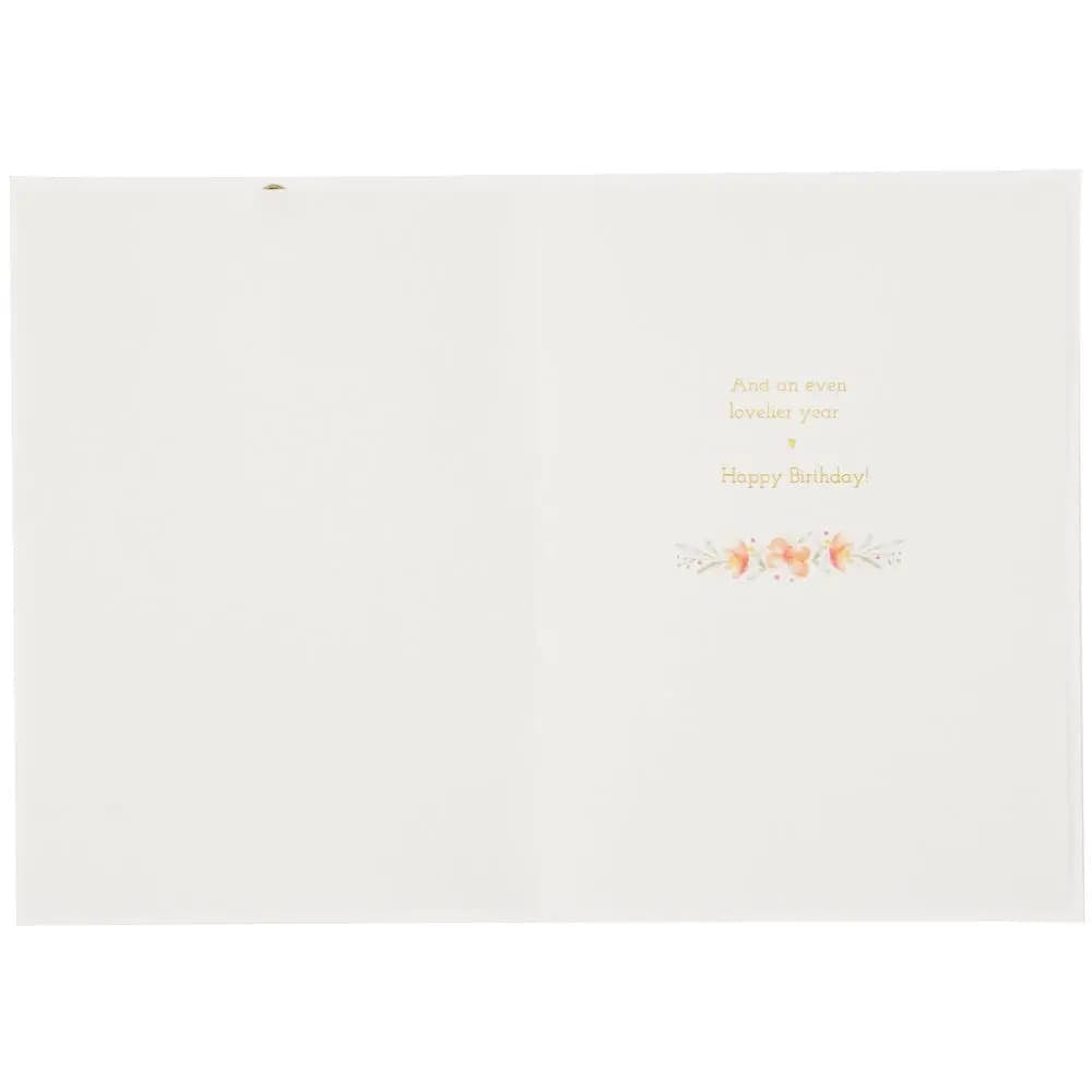 Floral in Sugar Cone with Vellum Birthday Card