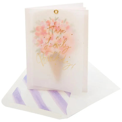 Floral in Sugar Cone with Vellum Birthday Card