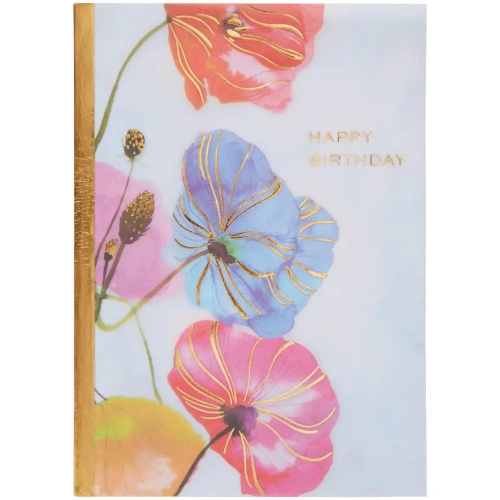 Three Poppies Birthday Card