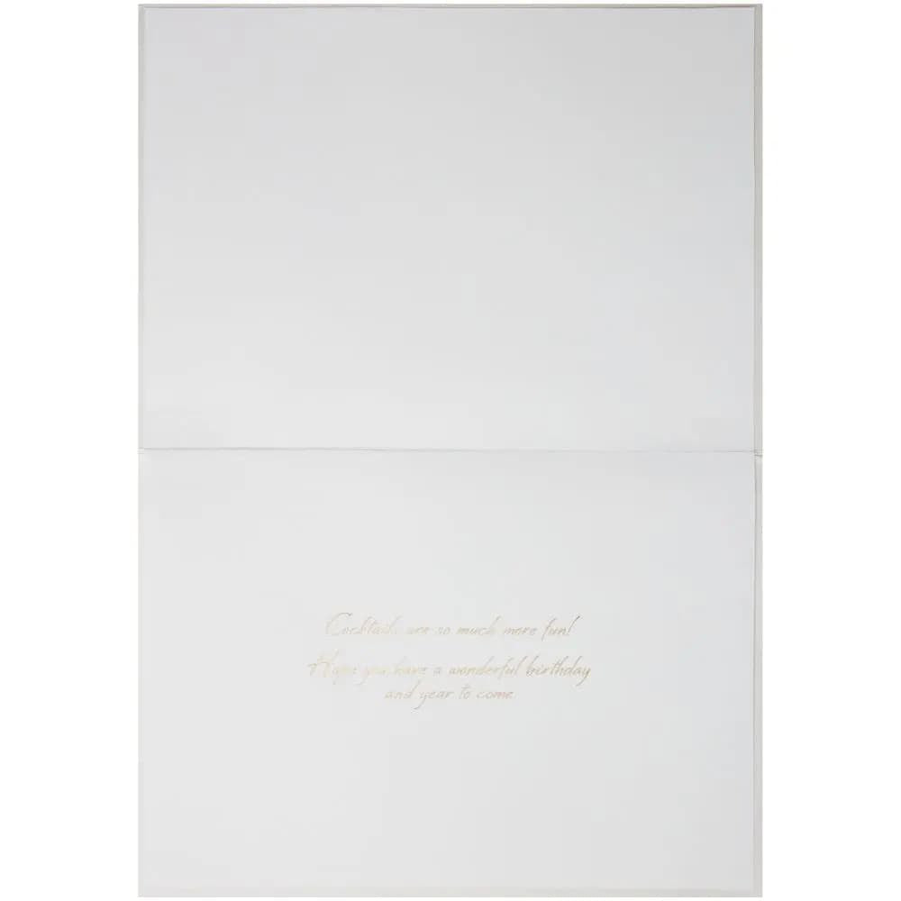 Row of Cocktails Birthday Card