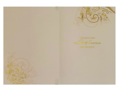 Orange Orchid Birthday Card