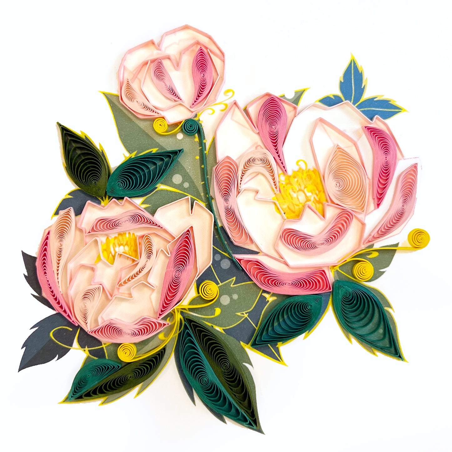 Quilled Floral Origami Birthday Card