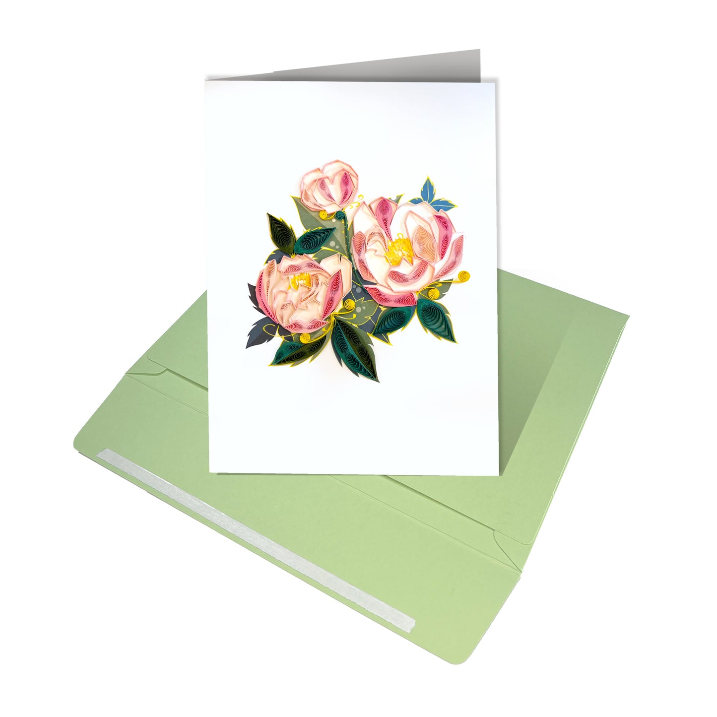 Quilled Floral Origami Birthday Card