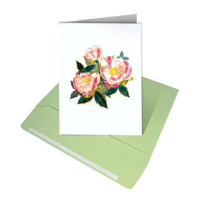 Quilled Floral Origami Birthday Card
