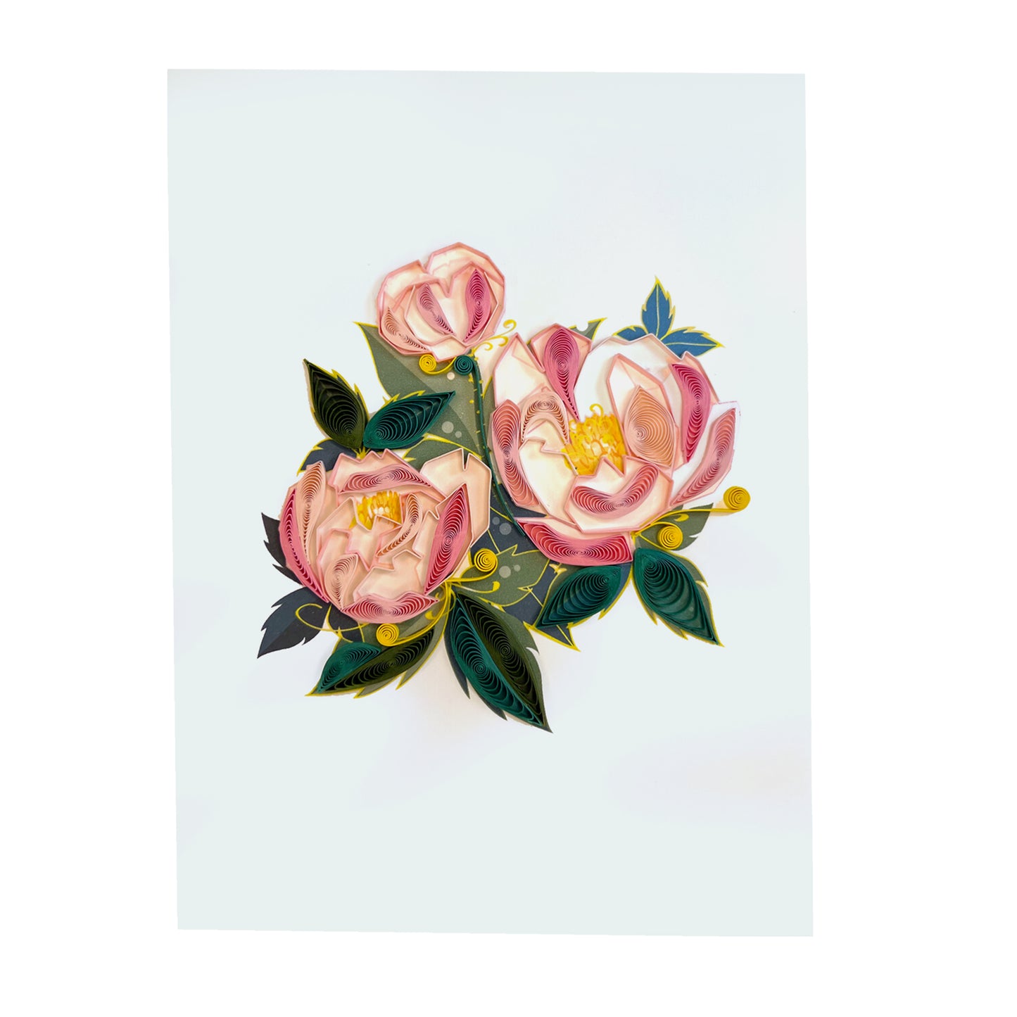 Quilled Floral Origami Birthday Card