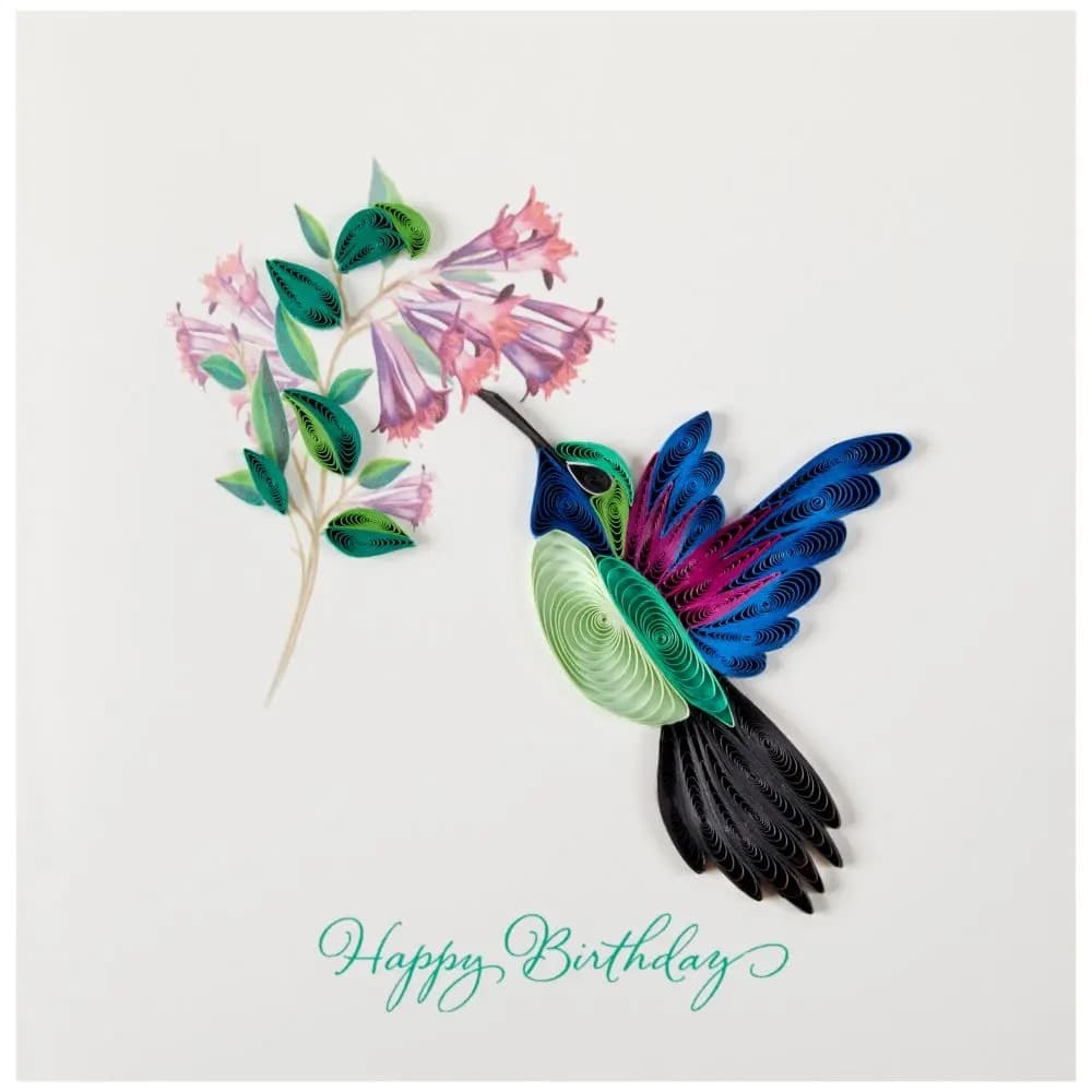Quilled Hummingbird Birthday