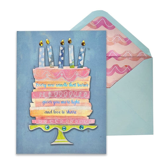 Lettering on Cake Birthday Card