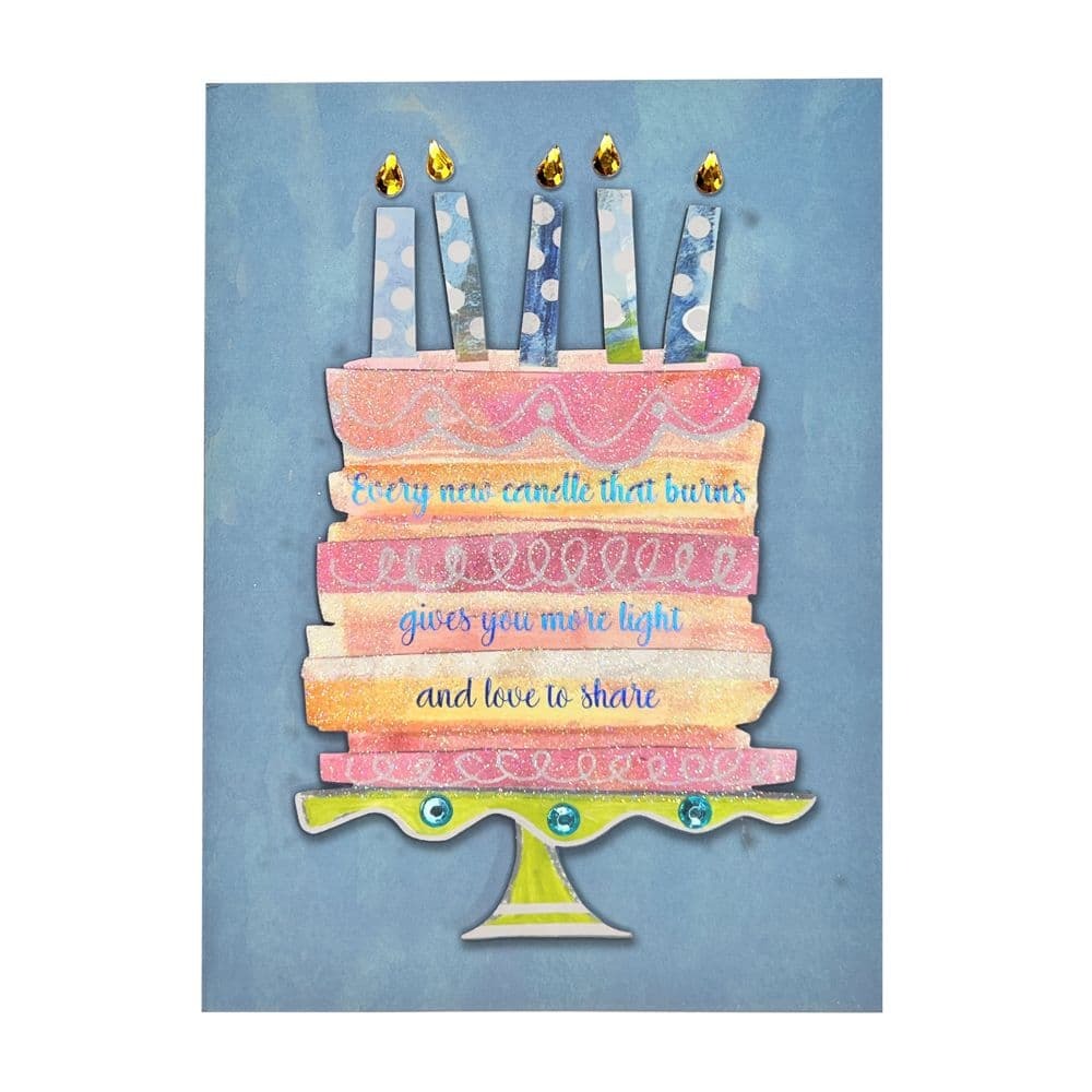 Lettering on Cake Birthday Card