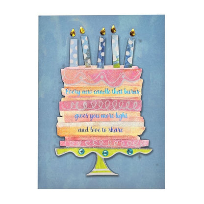 Lettering on Cake Birthday Card