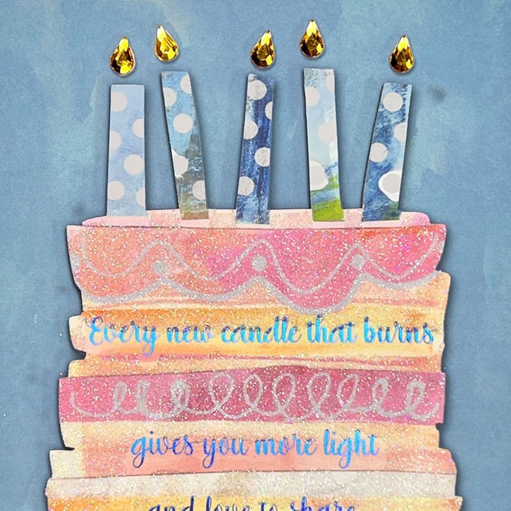 Lettering on Cake Birthday Card