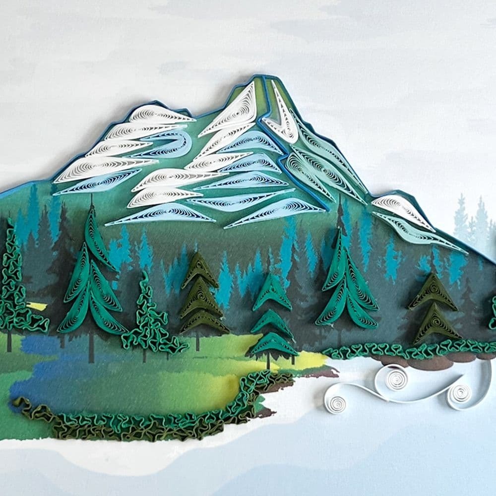 Quilled Birthday Mountain Birthday Card