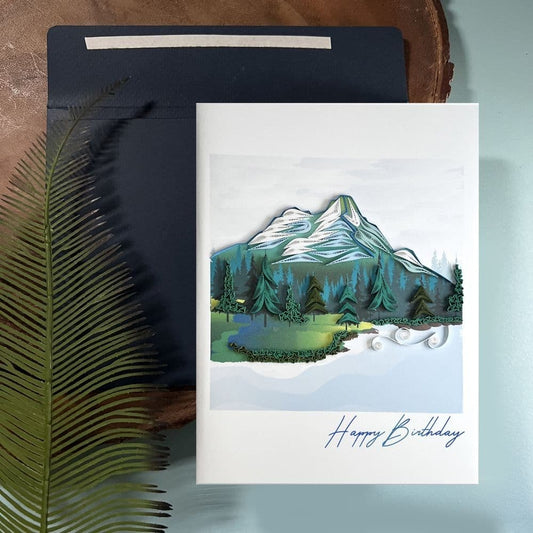 Quilled Birthday Mountain Birthday Card