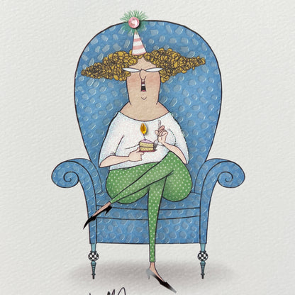 Skinny Woman Birthday Card