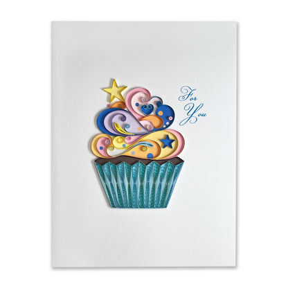 Quilled Birthday Cupcake Birthday Card