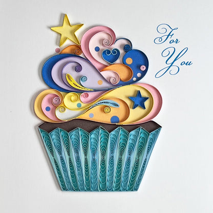 Quilled Birthday Cupcake Birthday Card
