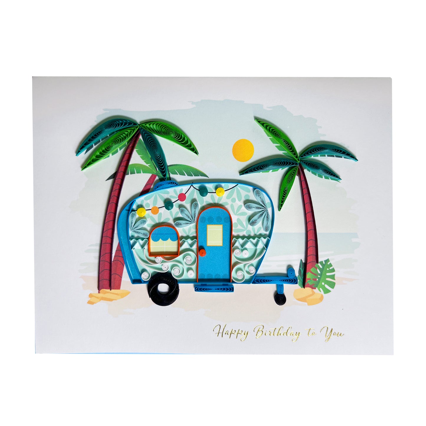 Quilled Camper Birthday Card