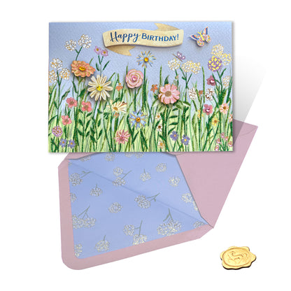 Meadow Floral Birthday Card