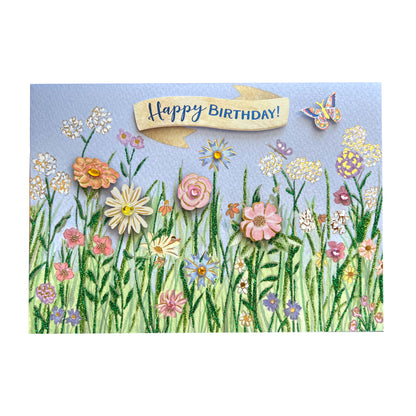Meadow Floral Birthday Card