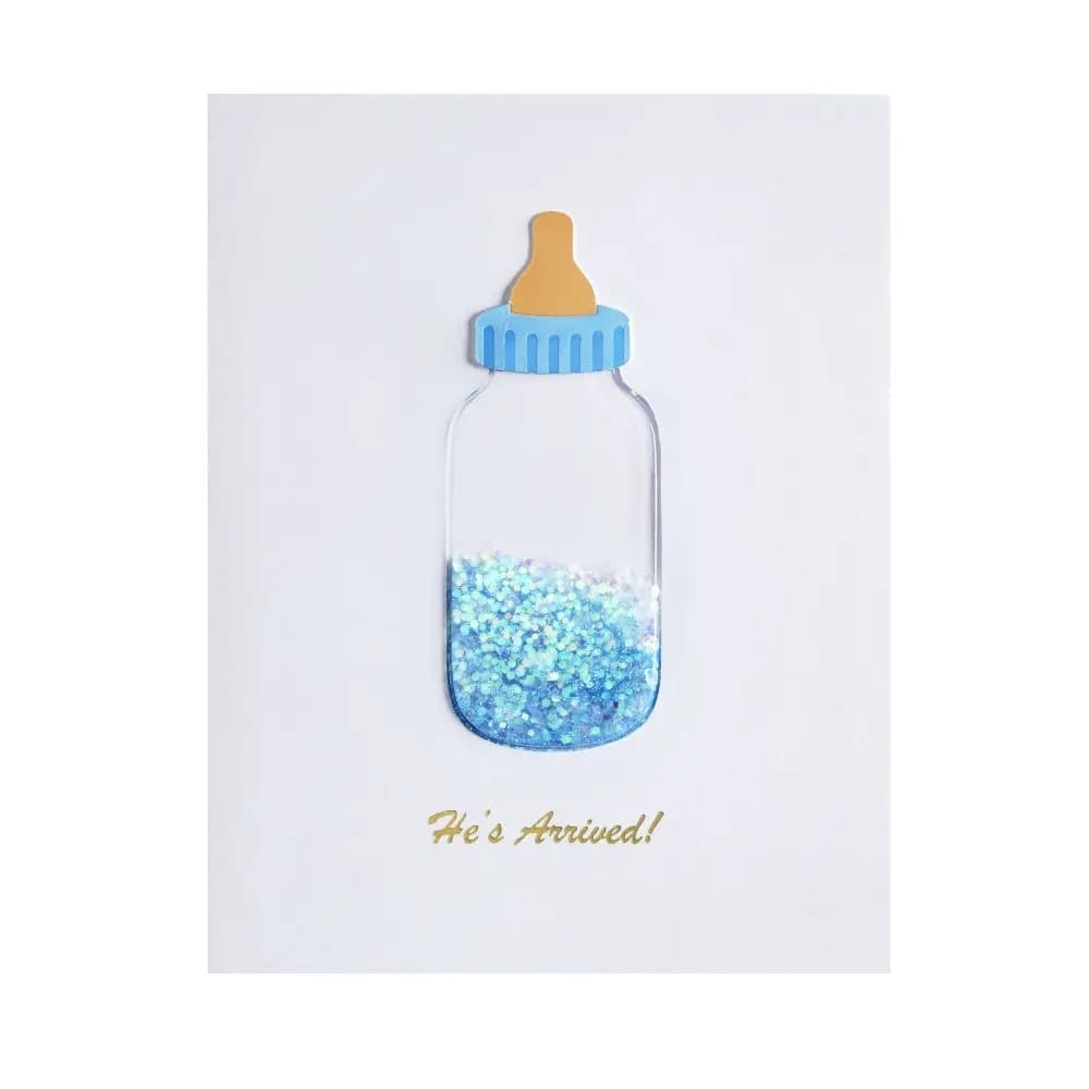 Baby Bottle Boy Baby Card