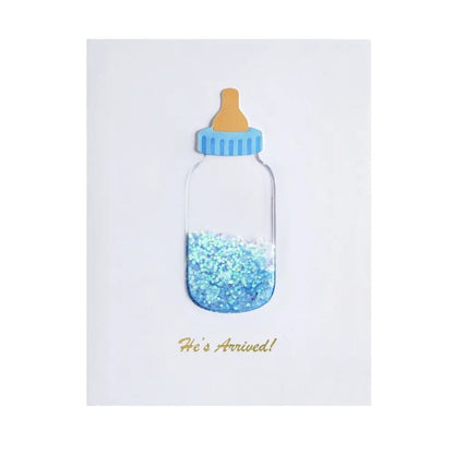 Baby Bottle Boy Baby Card