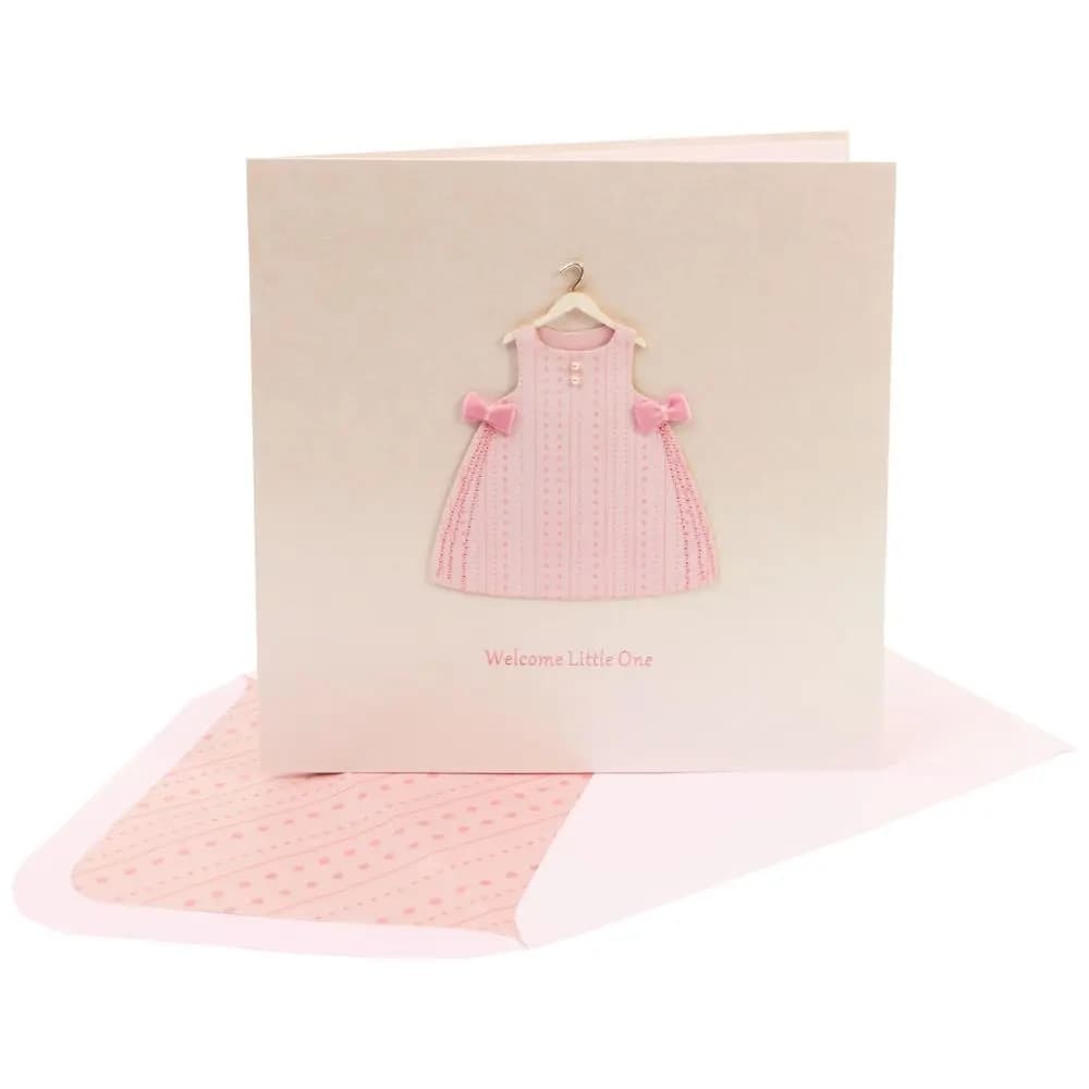 Classic Girl Outfit Congrats Baby Card