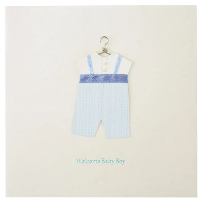 Classic Boy Outfit Congrats Baby Card