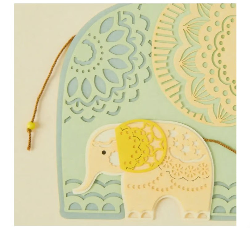 Big & Little Elephant Congrats Baby Card