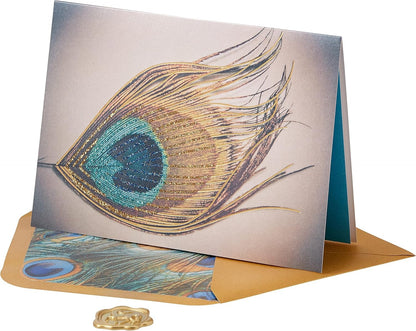 Peacock Feather Blank Card