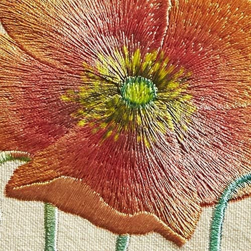 Embroidered Poppy Blank Card