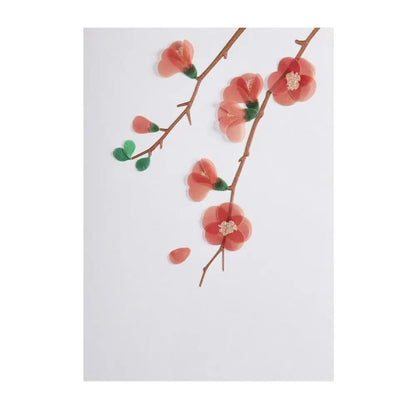 Vellum Quince Branches Blank Card