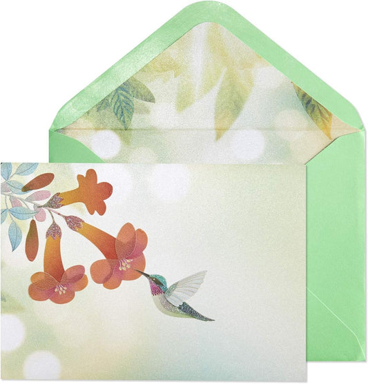 Vellum Hummingbird Blank Card