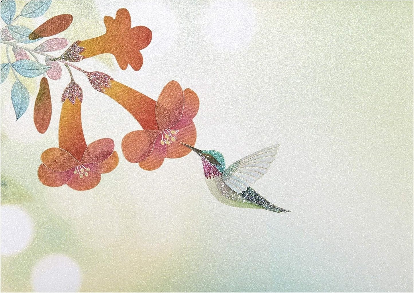 Vellum Hummingbird Blank Card