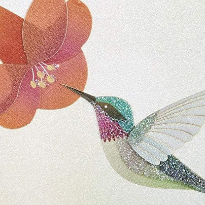 Vellum Hummingbird Blank Card
