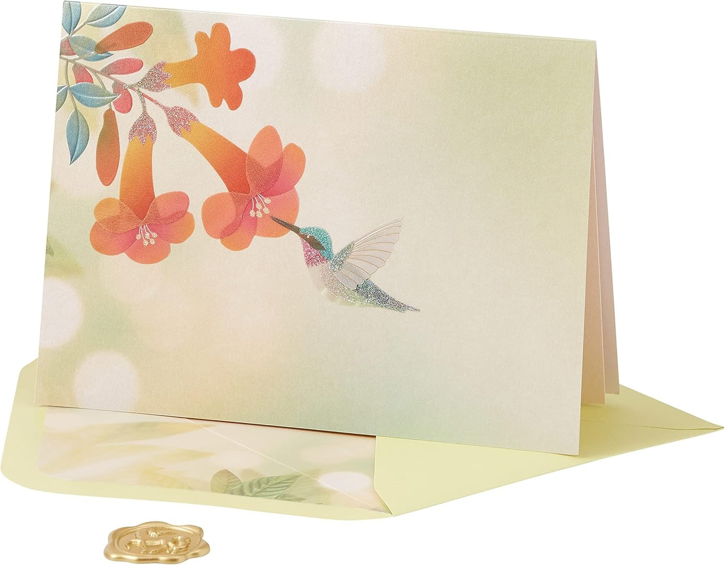 Vellum Hummingbird Blank Card