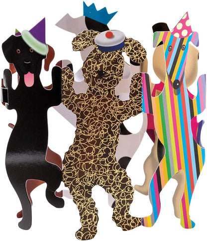 Dogs with Party Hats Blank Card
