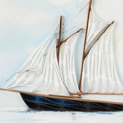 Quilled Sailboat Blank Card