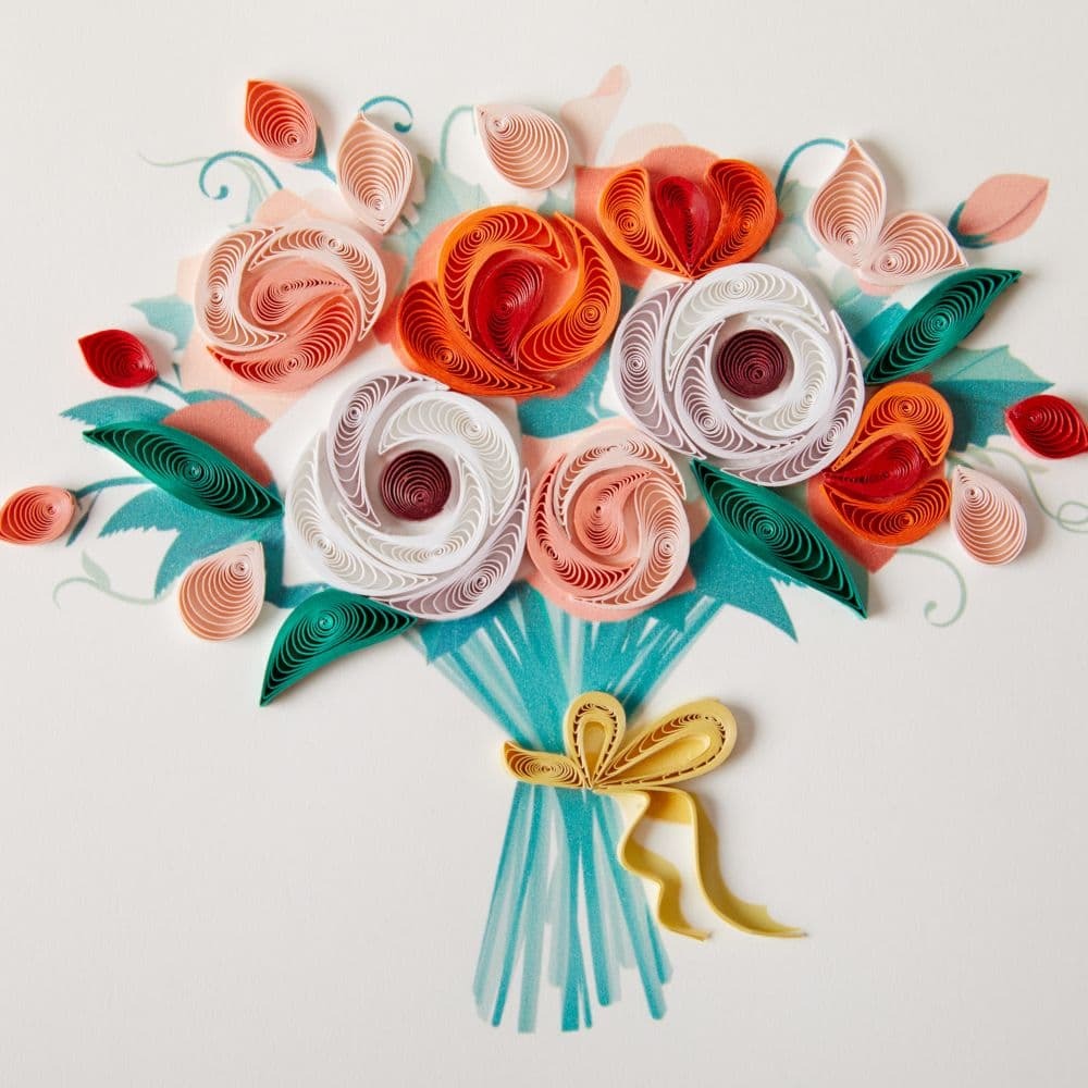 Quilled Bouquet Blank Card