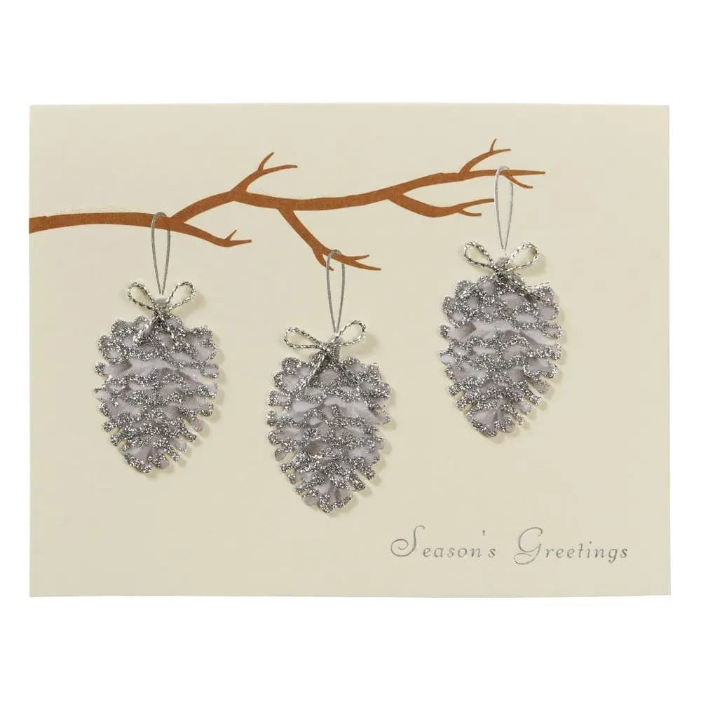Branch with Pinecones Christmas Card