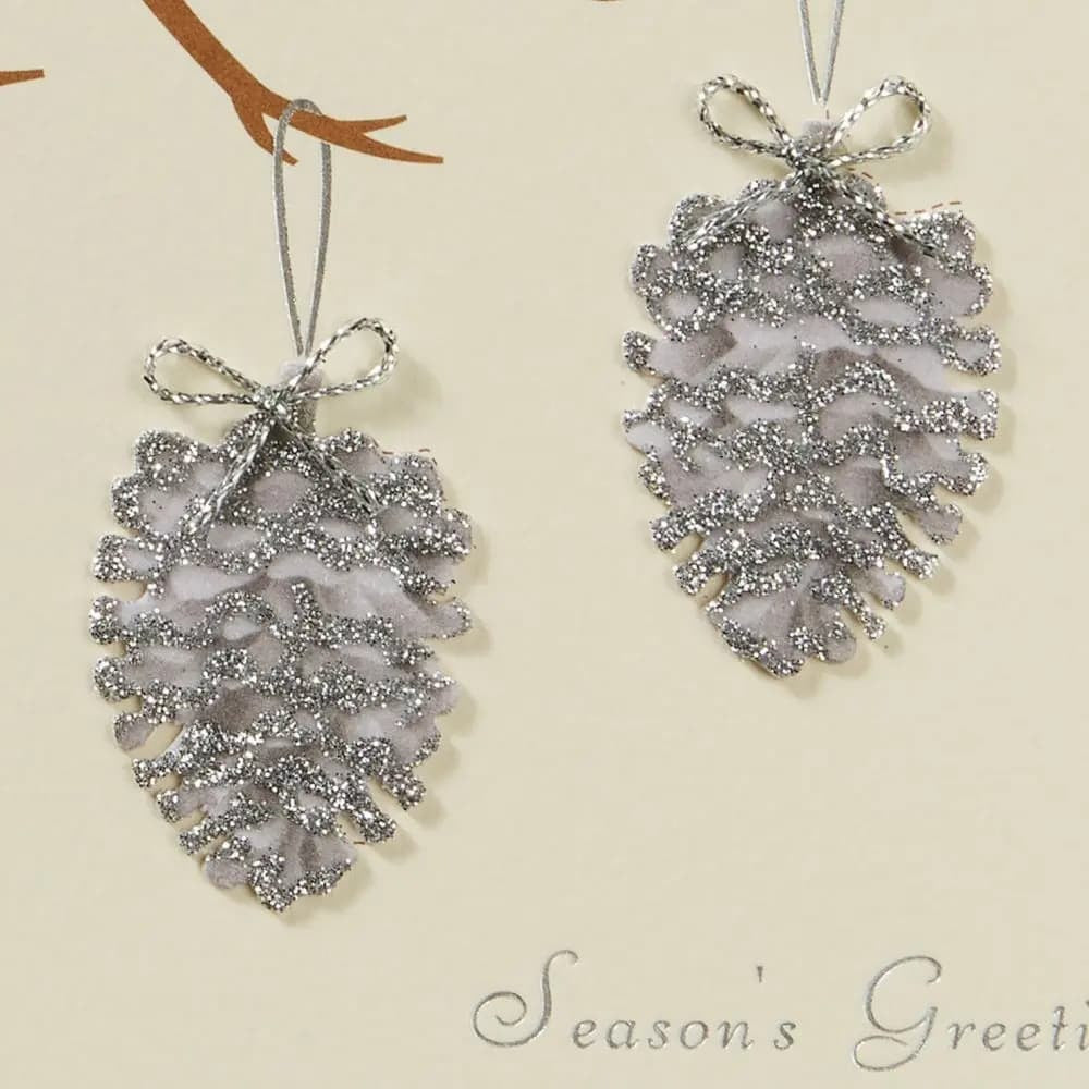 Branch with Pinecones Christmas Card