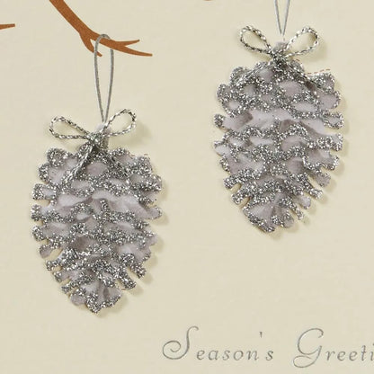 Branch with Pinecones Christmas Card