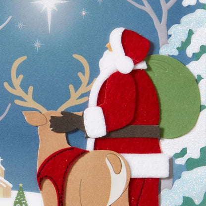 Santa Reindeer Look At Star Christmas