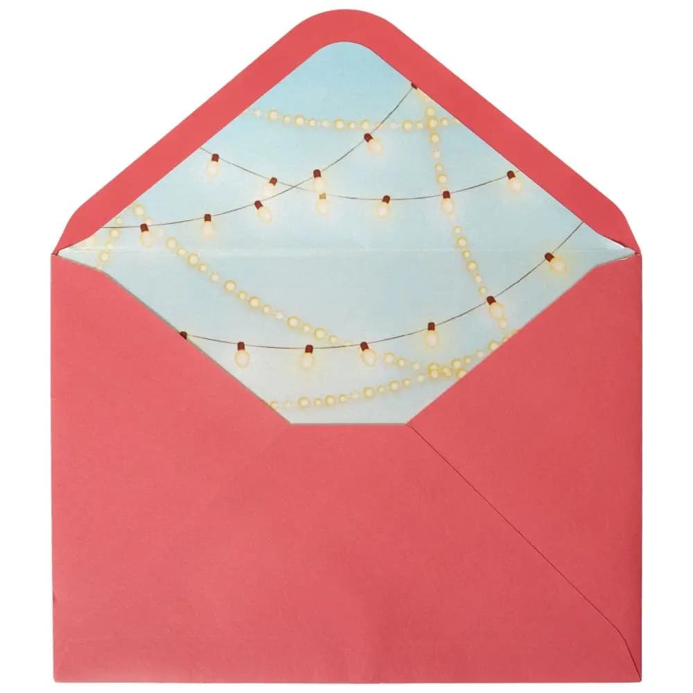Fur Tip-On Flamingo Christmas Card