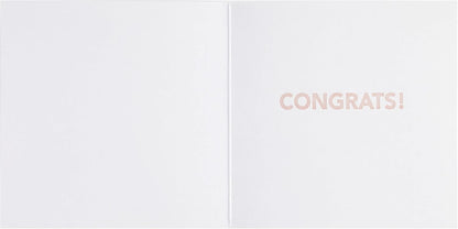 Stacked Words Engagement Wedding Card