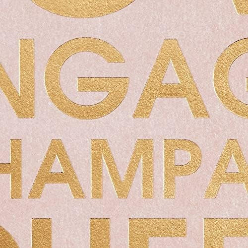 Stacked Words Engagement Wedding Card