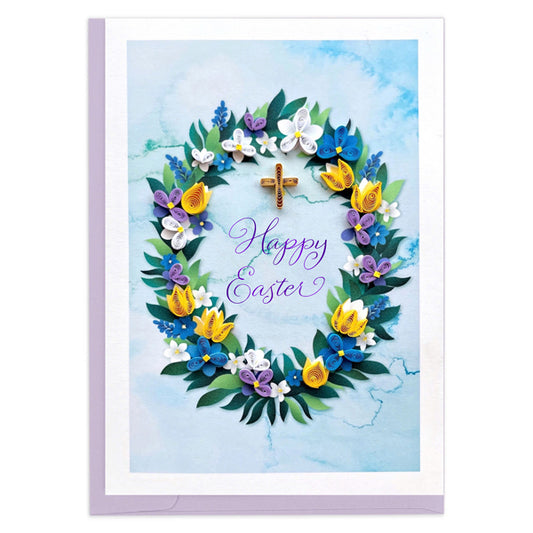 Quilling Wreath with Cross Easter Card