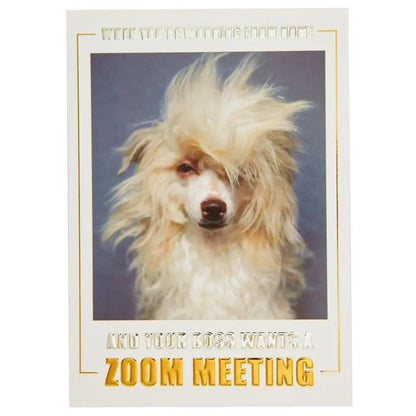 Zoom Meeting Dog Friendship Card