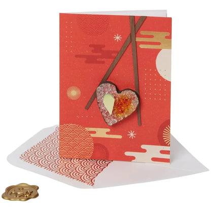Heart Shaped Sushi Friendship Card